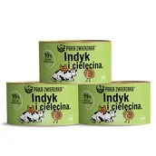 Mokra karma dla kotów - Paka Zwierzaka- karma mokra Indyk i cielęcina 3x200g - miniaturka - grafika 1
