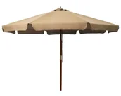 Parasole ogrodowe - Okrągły parasol ogrodowy taupe T4-W93 - miniaturka - grafika 1