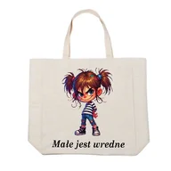 Torebki damskie - Torba na ramię jasny beż szeroka 48x38 MI 025 - miniaturka - grafika 1