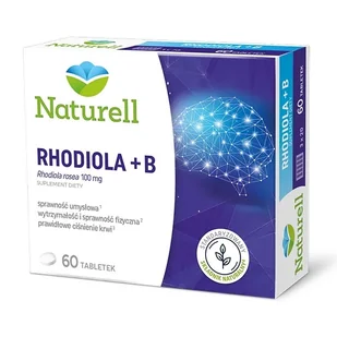 Naturell Rhodiola + B  x60 tabletek - Układ nerwowy - miniaturka - grafika 1