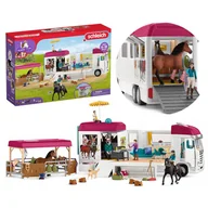 Figurki dla dzieci - Schleich Horse Club - Samochód do transportu koni, transporter koni + akcesoria 5+ - miniaturka - grafika 1