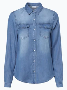 Vila - Damska koszula jeansowa Vibista, niebieski - Koszule damskie - miniaturka - grafika 1