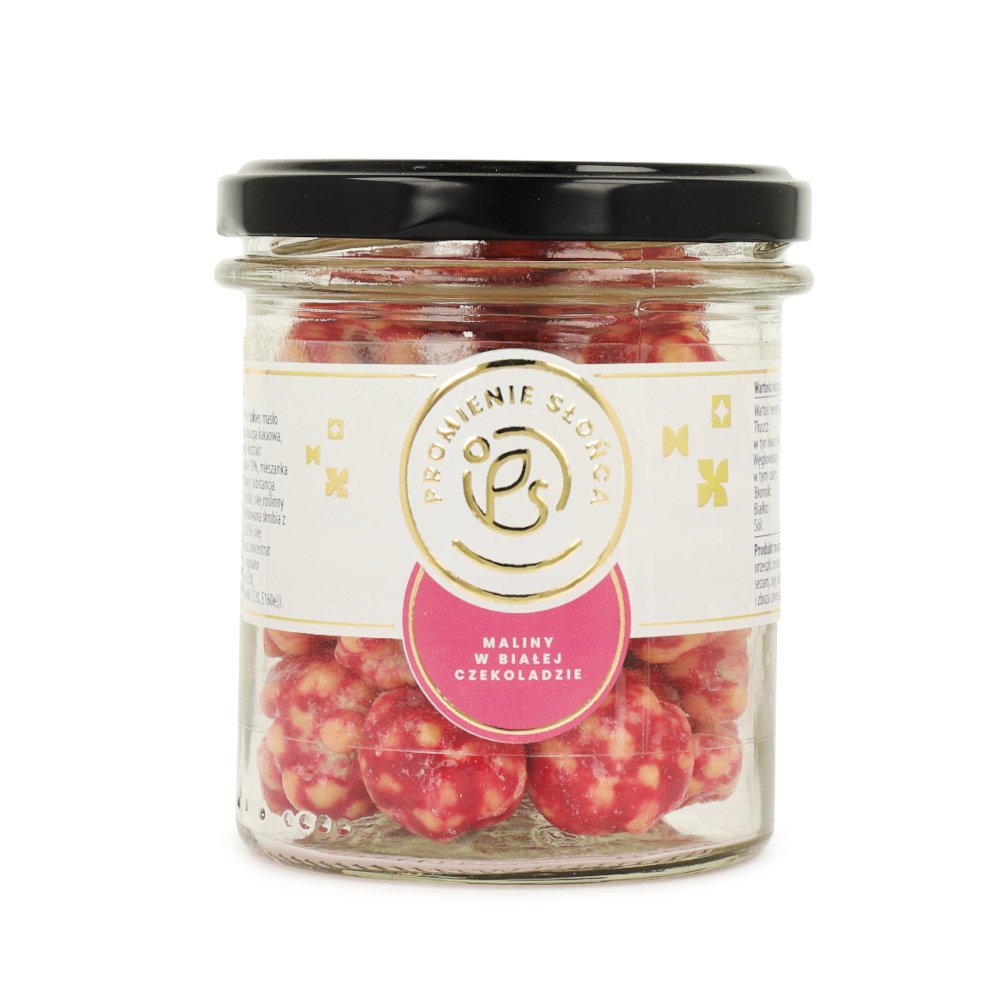 Maliny w Białej Czekoladzie 120 g w Słoiczku