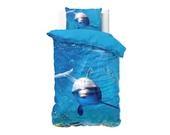 Pościel - Kpl 140X200 Dolly Dolphin Niebieski Bawełna - miniaturka - grafika 1