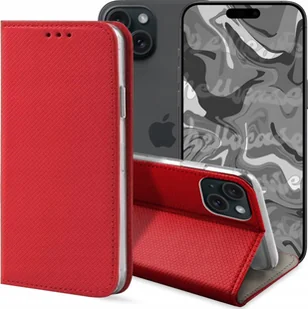 Hello Case ETUI Z KLAPKĄ DO Apple iPhone 15 Plu CZERWONE ZAMYKANE MAGNETYCZNE - Etui i futerały do telefonów - miniaturka - grafika 1