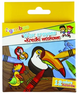GIMBOO Kredki świecowe 12szt., 8mm, mix kolorów 17242529-99 - Przybory szkolne - miniaturka - grafika 1