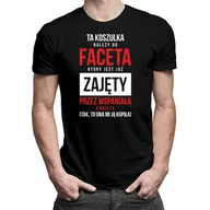 Koszulki męskie - Koszulkowy, Koszulka z nadrukiem, Ta koszulka należy do faceta, który jest już zajęty, rozmiar XXXL koszulka dla chłopaka prezent na walentynki - miniaturka - grafika 1
