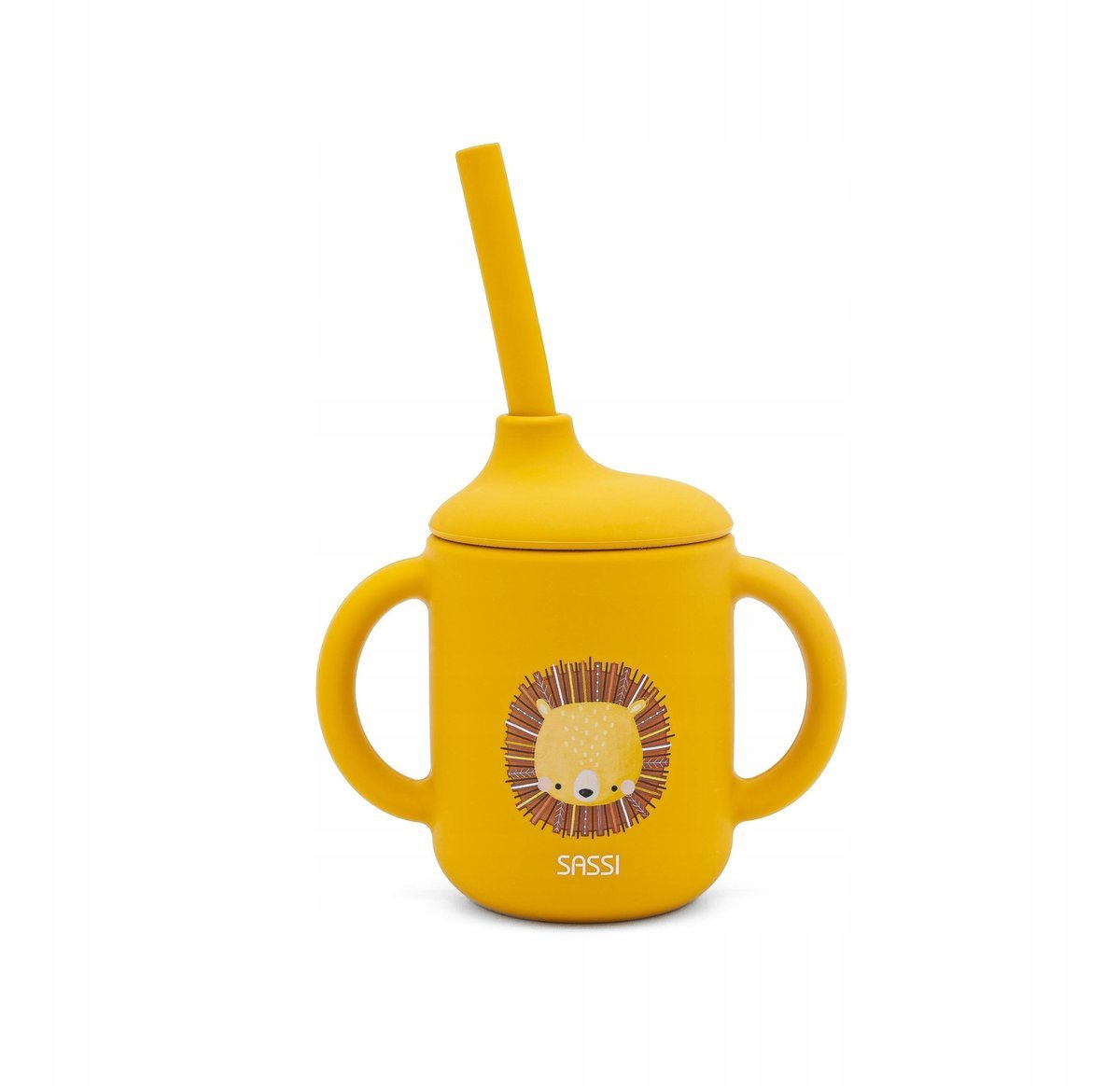 Sassi Kubek silikonowy z rurką dla dzieci do nauki picia Lew SASSI