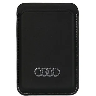 Audi Synthetic Leather Wallet Card Slot czarny/black MagSafe AU-MSCH-Q3/D1-BK - Etui i futerały do telefonów - miniaturka - grafika 1