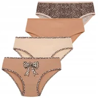 Majtki damskie - Majtki Dziewczęce Figi Bawełniane Mini Panterka 4-pak MORAJ 134-140 - miniaturka - grafika 1