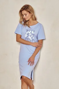 KOSZULA TARO 3139 VIVIANA SS24 (kolor niebieski, rozmiar S) - Piżamy ciążowe - miniaturka - grafika 1