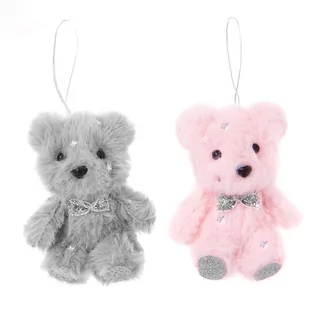 Bn-Zawieszki Misie, 2 Szt., Róż, Popiel Dpcraft - Pasmanteria - miniaturka - grafika 1
