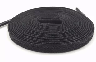 Sznurowadła bawełniane płaskie 80 cm CZARNE - Akcesoria obuwnicze - miniaturka - grafika 1