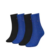 Skarpetki damskie - Tommy Hilfiger Skarpety damskie CLSSC (4 sztuki), Black Lurex, 39-42 EU - miniaturka - grafika 1