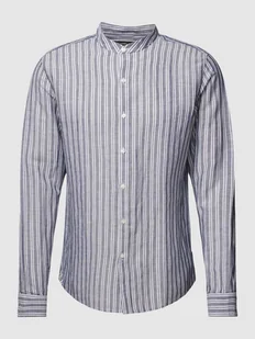 Koszula lniana o kroju slim fit ze stójką - Koszule męskie - miniaturka - grafika 1