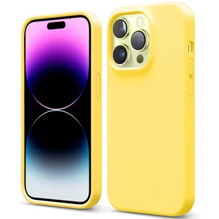 Etui na telefon komórkowy Apple iPhone 15 Pro Max silikonowe etui ochronne na telefon komórkowy, żółte - Etui i futerały do telefonów - miniaturka - grafika 1