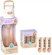 Butelki filtrujące - Butelka filtrująca Solid Cappuccino 0,7L + 4x filtr wkład węglowy do butelki - miniaturka - grafika 1