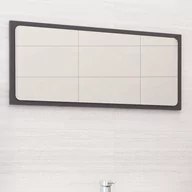 Lustra - vidaXL Lustro łazienkowe, wysoki połysk, szare, 80x1,5x37 cm, płyta - miniaturka - grafika 1