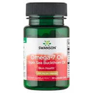 Suplementy naturalne - Swanson Omega-7 Oil From Sea Buckthorn Oil, kapsułki, 30 szt. - miniaturka - grafika 1