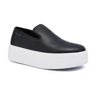 Calvin Klein Skórzane slip on - Trampki damskie - miniaturka - grafika 1