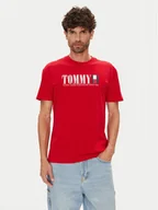 Koszulki męskie - Tommy Jeans T-Shirt Dna Flag DM0DM21941 Czerwony Regular Fit - miniaturka - grafika 1