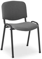 Fotele i krzesła biurowe - Elior Szare Metalowe Sztaplowane Krzesło Konferencyjne Iso B7-T98 - miniaturka - grafika 1