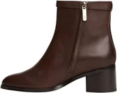 Botki damskie - Tommy Hilfiger Damskie botki TH BUCKLE RIDING MID HEEL FW0FW08859 Botki, brązowe (Legacy Brown), 3,5, Brązowy Legacy Brown, 36 EU - miniaturka - grafika 1