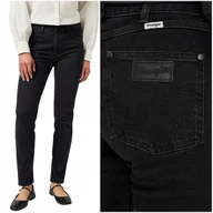 Spodnie damskie - Wrangler PIPER Smokey wysokie czarne damskie spodnie jeansowe W30 L34 - miniaturka - grafika 1