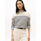 Swetry damskie - Tommy Hilfiger Wełniany sweter Relaxed fit - miniaturka - grafika 1