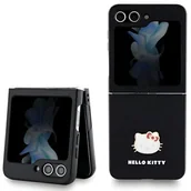 Etui i futerały do telefonów - Oryginalne Etui SAMSUNG GALAXY Z FLIP 5 Hello Kitty Hardcase Metal Logo Kitty Head (HKHCZF5PGHDLMK) czarne - miniaturka - grafika 1