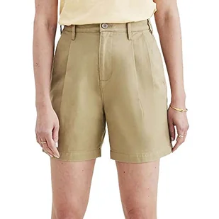 Dockers Pleated Original Short Spodnie damskie, Złoty Harvest, 28 - Spodnie damskie - miniaturka - grafika 1