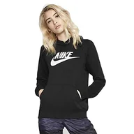 Bluzy damskie - Nike Damska bluza W Nsw Essntl Hoodie Po Hbr czarny czarny/(biały). M - miniaturka - grafika 1