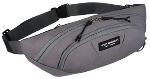 Sportowa saszetka unisex szara nerka crossbody na biodra lub przez ramię PETERSON lekka modna na suwak kieszonki regulowany pasek - Nerki Sportowa saszetka unisex szara nerka crossbody na biodra lub przez ramię PETERSON lekka modna na suwak kieszonki regulowany pasek - Nerki - miniaturka - grafika 1