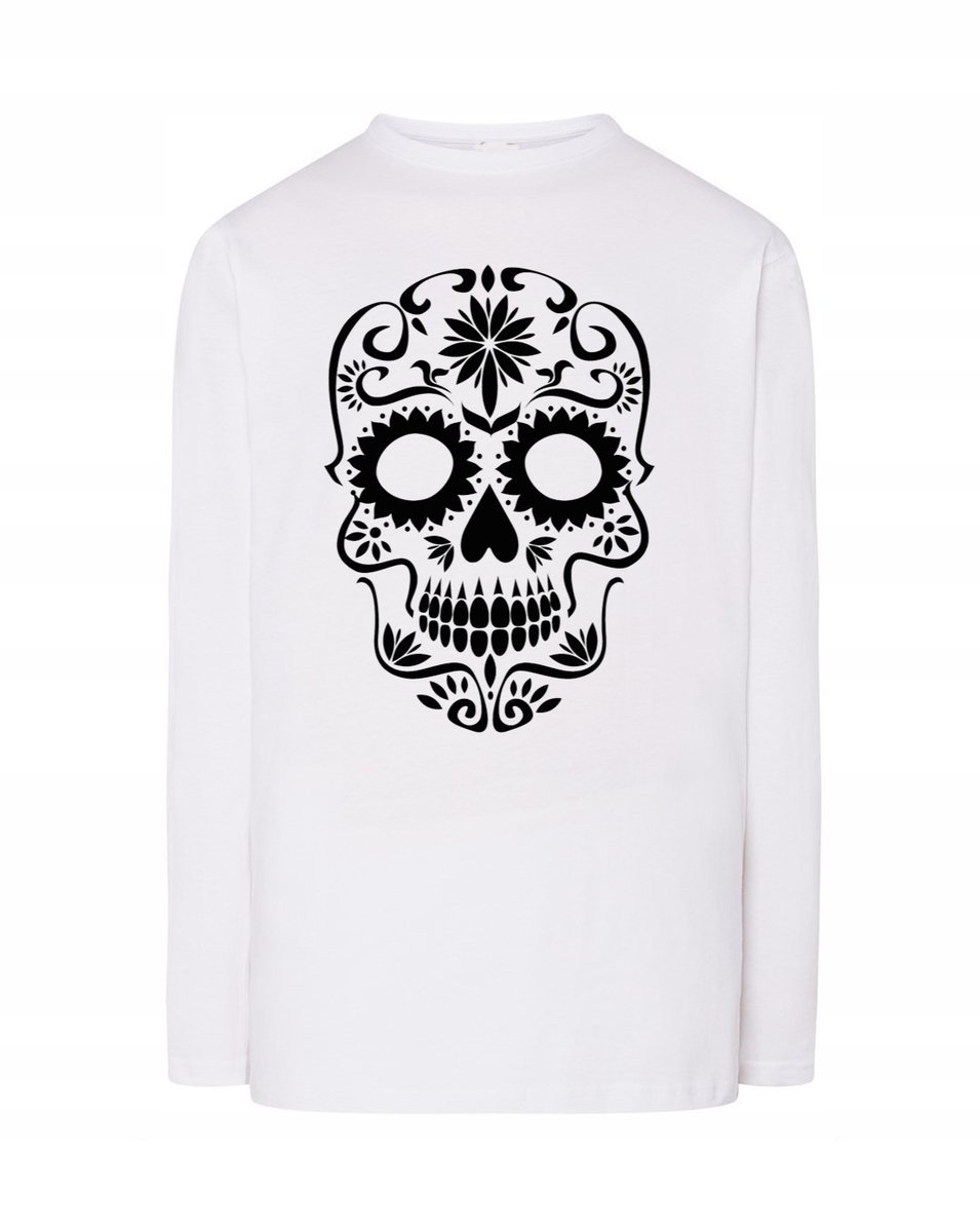 Longsleeve nadruk CZASZKA Dia de Muertos r.4XL