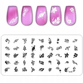 Ozdoby do paznokci - Blaszka Płytka Do Stempli Do Paznokci Wzorki Kwiatki To-05 - miniaturka - grafika 1