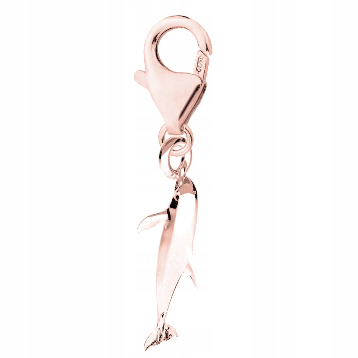 Zawieszka Pozłacana z Delfinem Delfinek Morze Delfin Dolphin SREBRO 925