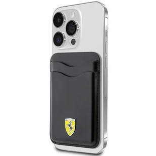 Ferrari Wallet Card Slot FEWCMRSIK czarny/black MagSafe Leather 2023 Collection - Plecaki - miniaturka - grafika 1