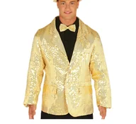 Dodatki do strojów karnawałowych - Strój dla dorosłych Marynarka ze złotymi cekinami M - miniaturka - grafika 1