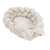 Łóżeczka i kojce - Beżowy kokon dla niemowląt 47x70 cm – Meowbaby - miniaturka - grafika 1