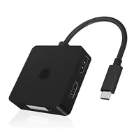 Stacje dokujące i replikatory portów - ICY BOX IB-DK1104-C Czarny USB Typ C - miniaturka - grafika 1