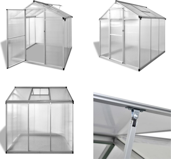 vidaXL Szklarnia wzmocniona aluminium 3,46 m³ - Szklarnia - Szklarnie - Szklarnie hobbystyczne - Szklarnie hobbystyczne