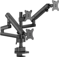 Uchwyty do monitorów - Wiltec potrójny uchwyt do monitora na biurko z płytą VESA 360°, uchwyt do monitora do 10 kg na monitor, uchwyt do monitora z zaciskiem biurkowym - miniaturka - grafika 1