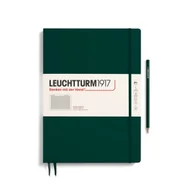 Notesy i bloczki - Notatnik Leuchtturm1917 Master Slim A4+, Kratka, Forest Green - miniaturka - grafika 1