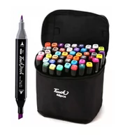 Kredki, ołówki, pastele i pisaki - Markery Alkoholowe Pro Touch Zestaw 48 Szt. + Torba Etui - miniaturka - grafika 1