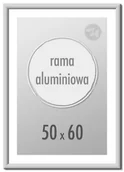 Ramki na zdjęcia - Ramka na zdjęcia 50x60 cm Ramki aluminiowe 60x50 cm srebrna - miniaturka - grafika 1
