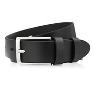 Paski - PASEK MĘSKI SKÓRZANY CZARNY 110 CM ZE SREBRNĄ KLAMRĄ PAOLO PERUZZI PG-03-BLS-110 - miniaturka - grafika 1