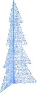 vidaXL Choinka z 240 diodami LED Niebieski 180 cm Akryl - Ozdoby bożonarodzeniowe - miniaturka - grafika 1