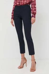 Morgan spodnie damskie kolor granatowy dopasowane medium waist - Spodnie damskie - miniaturka - grafika 1