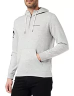 Bluzy męskie - Champion Męska bluza z kapturem American Classics Fall Fleece Half Zip, Szary Melanż, XL - miniaturka - grafika 1