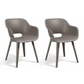 Fotele i krzesła ogrodowe - ALLIBERT Krzesło ogrodowe Akola, cappuccino, 238359 Jardin - miniaturka - grafika 1